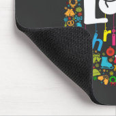 Sneeuwman Liefde Kerstmis Decoraties Muismat (Hoek)