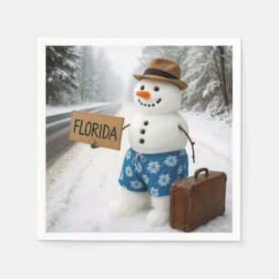 Sneeuwman liftend naar Florida Servet