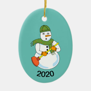Sneeuwman Loodgieter Keramisch Ornament