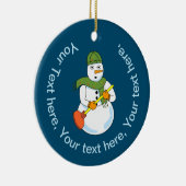 Sneeuwman Loodgieter Keramisch Ornament (Rechts)