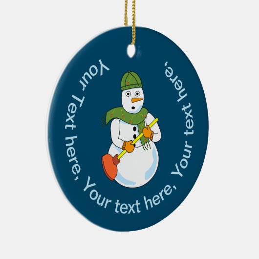 Sneeuwman Loodgieter Keramisch Ornament (Rechts)