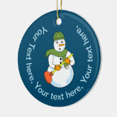 Sneeuwman Loodgieter Keramisch Ornament (Links)