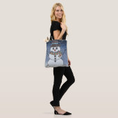 Sneeuwman m/achtergrond (enkel) - Tote Bag (Op model)