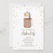 Sneeuwman Mason Jar Milkshake Kerstfeest Kaart (Voorkant)