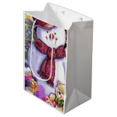 sneeuwman medium cadeauzakje (Voorkant Gekanteld)
