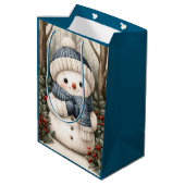 Sneeuwman Medium Cadeauzakje (Achterkant Gekanteld)