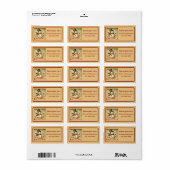  Sneeuwman - Merry Christmas adreslabel Etiket (Full Sheet)