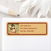  Sneeuwman - Merry Christmas retour label (Insitu)