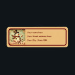 Sneeuwman - Merry Christmas retour label<br><div class="desc">Vul uw vakantiecorrespondentie met de Snowman - Merry Christmas retourlabels in. Deze charmante labels hebben een heerlijk sneeuwpopontwerp dat een vleugje nostalgie toevoegt aan je kerstkaarten en arrangementen. Met hun hoogwaardige zelfklevende achterkant blijven deze labels veilig op enveloppen en pakketten, zodat uw post in stijl aankomt. Verspreid de vreugde van...</div>