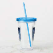 Sneeuwman met achtergrond - Acryl beker (Links)