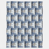 Sneeuwman met achtergrond - fleece deken (Voorkant)