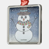 Sneeuwman met achtergrond - Premium ornament (Links)
