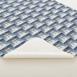 Sneeuwman met achtergrond - Sherpa deken