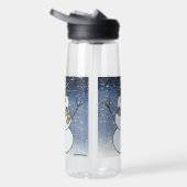 Sneeuwman met achtergrond - waterfles (Rechts)