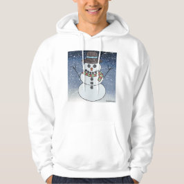Sneeuwman met achtergrond (wit) - Heren sweatshirt