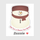 Sneeuwman met Beanie Kerstmis Sticker (Vel)