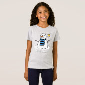 Sneeuwman met Bericht! T-shirt (Voorkant volledig)