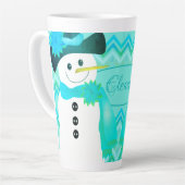 Sneeuwman met blues latte mok (Linkerhoek)