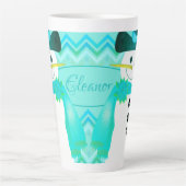 Sneeuwman met blues latte mok (Voorkant)