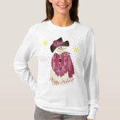 Sneeuwman met bordeaux t-shirt (Voorkant)