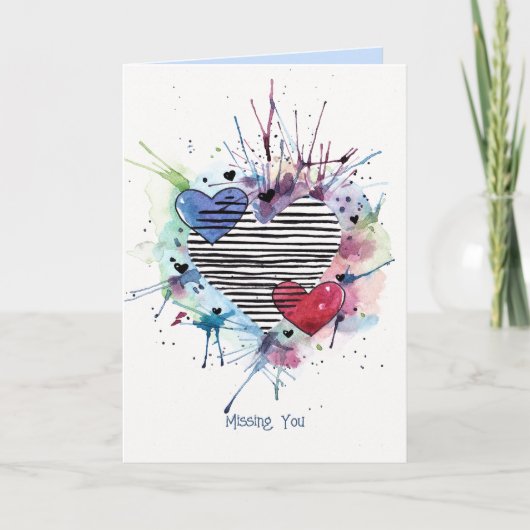 Sneeuwman Met Cadeaus In Watercolor Kaart (Voorkant)