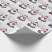 Sneeuwman met cadeaus in Waterverf Cadeaupapier (Hoek)