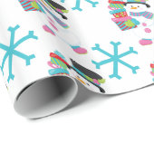 Sneeuwman met cadeauverpakking cadeaupapier (Rol Hoek)