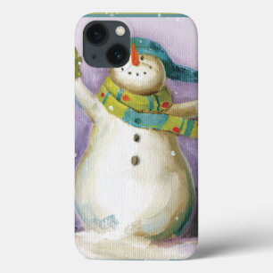 Sneeuwman met de Vuisthandschoenen van de Winter Case-Mate iPhone Case