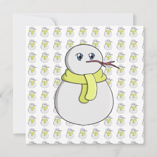 Sneeuwman met een gele sjaal