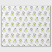 Sneeuwman met een gele sjaal cadeaupapier (Vlak)