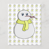 Sneeuwman met een gele sjaal flyer (Voorkant)
