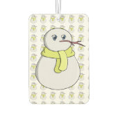 Sneeuwman met een gele sjaal luchtverfrisser (Achterkant)