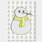 Sneeuwman met een gele sjaal magneet (Voorkant)