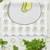 Sneeuwman met een gele sjaal theedoek (Gevouwen)