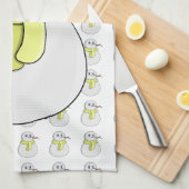 Sneeuwman met een gele sjaal theedoek (Quarter Fold)