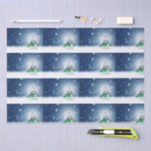 Sneeuwman met een groene sjaal tissuepapier (Craft)