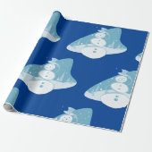 Sneeuwman met een hoge hoed cadeaupapier (Uitgerold)