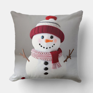 Sneeuwman met een leuk hoedje kussen