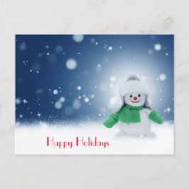 Sneeuwman met een sjaal briefkaart