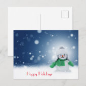 Sneeuwman met een sjaal briefkaart (Voorkant / Achterkant)
