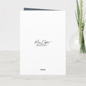 Sneeuwman met een vrolijk kerstbord kaart (Achterkant)