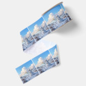 Sneeuwman met een witte margriet grosgrain lint (Achterkant)