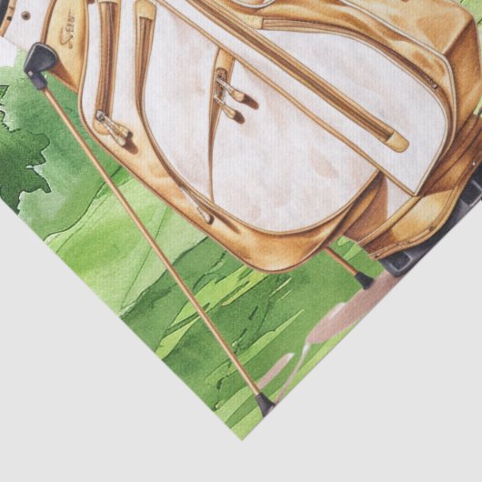 Sneeuwman met golf-thema golfer kerstcadeau tissuepapier (Detail)