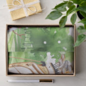 Sneeuwman met golf-thema golfer kerstcadeau tissuepapier (Geschenk)