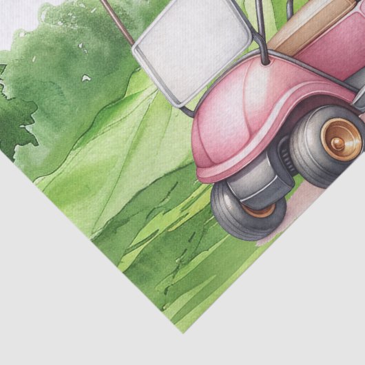 Sneeuwman met golf-thema kerstcadeau tissuepapier (Detail)