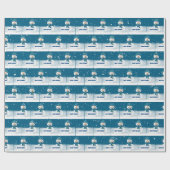 Sneeuwman met HAPPY HOLIDAYS bord Cadeaupapier (Vlak)