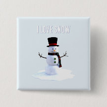 Sneeuwman met hoed en sjaal. Ik hou van Sneeuw