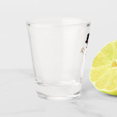 Sneeuwman met hoge hoed shot glas (Links)