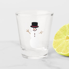 Sneeuwman met hoge hoed shot glas