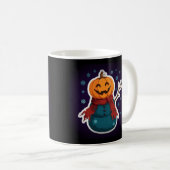 Sneeuwman met Jack-o'-Lantern Hoofd Mok (Voorkant rechts)